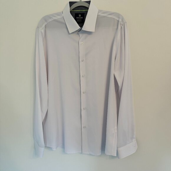 Tom Baine Slim Fit Performance Dress Shirt XXL White 👔✨ - Picture 1 of 5